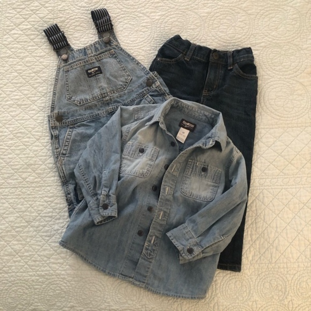 OshKosh B’Gosh denim bundle.  Size 3T.